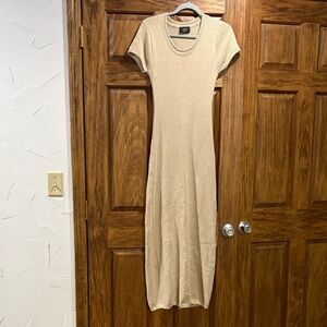 Vici Classic Tan Knit Midi Dress